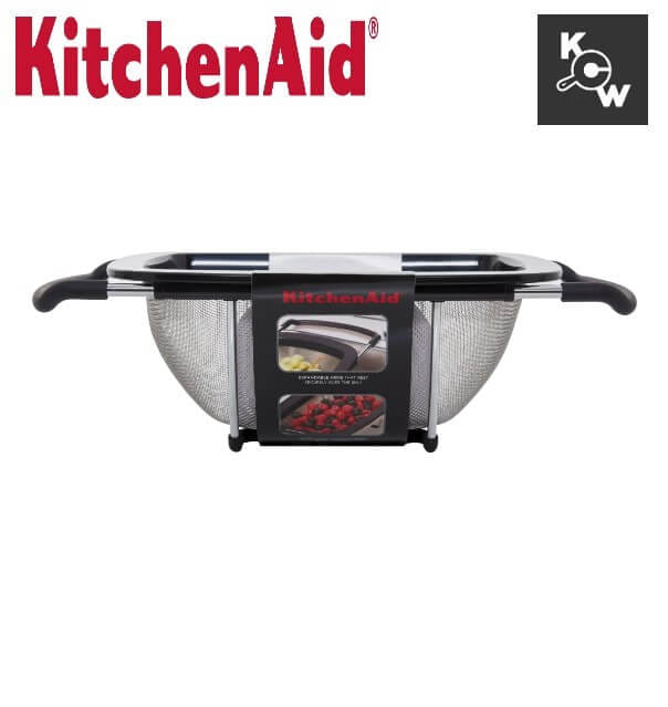 กระชอนล้างผักผลไม้สแตนเลสขยายได้ KitchenAid KG867OB สีดำ